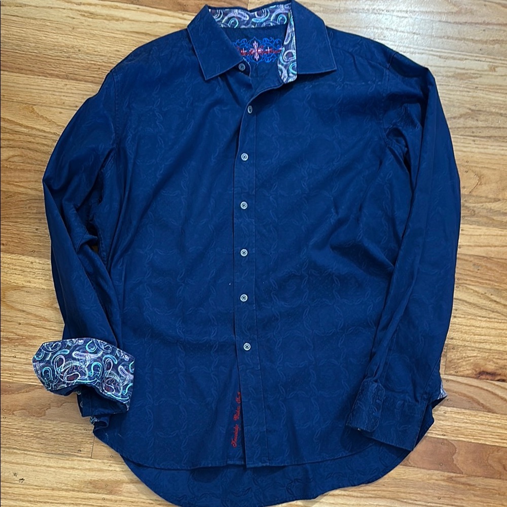 Robert Graham Shirt with Paisley Accents on sleeve/collar